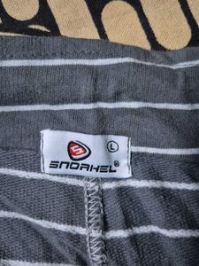 Striped Gray Jogger Shorts