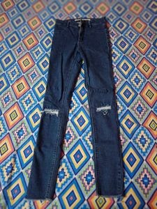 Ripped Knee Dark Wash Jeans