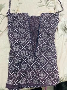 Y2k lavender short kurti