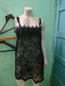 Black Lace Mini Dress