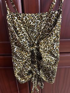 Leopard Print Backless Cami Top