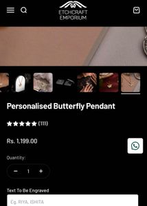 Personalised  Butterfly Pendant