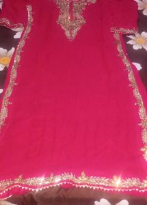 Beautiful Pink Suit With Hand Work Embroidery