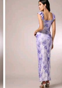 Ruffled Tie-Dye Maxi Dress Price Negotiable