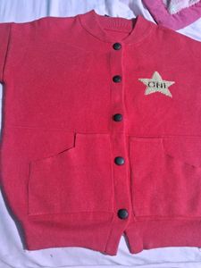 Red Cardigan with Star