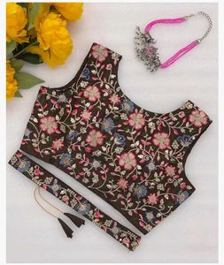 Floral Embroidered Blouse With Saree
