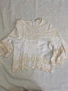 Embroidered White Top