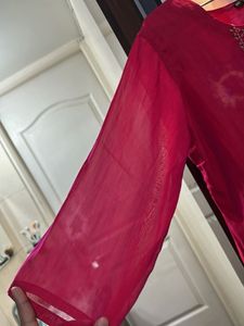 Elegant Pink Kurta with Embroidery