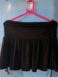 Drawstring-detail Jersey Skirt