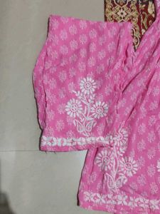 Pinkchikenkari  Kurta Set