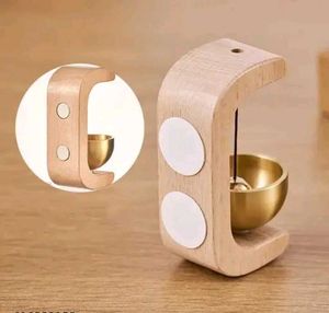 🔔 Premium Wooden Magnetic Door Bell (Brass Chime)