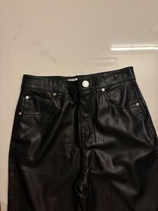 Black Faux Leather Pants
