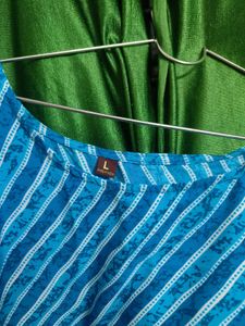 Sleeveless Sky Blue Kurti 👗