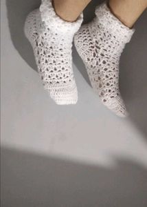 Crochet White Socks