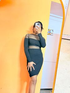 black stylish bodycon