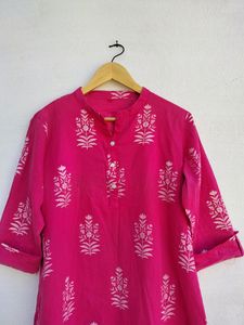 Rose Pink Short Kurti