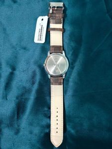 TITAN Brown Leather Watch