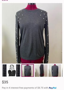 Zara Pearl Top