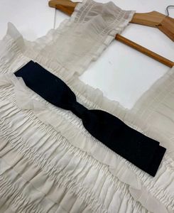 White Ruffle Top