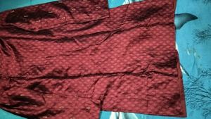 Maroon Embroidered Kurta Set
