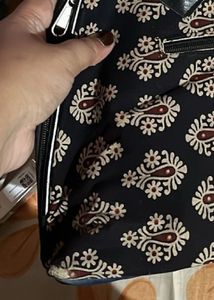 Black Ajrak Bag From Santiniketan