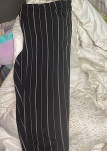 Black Formal Striped Pants