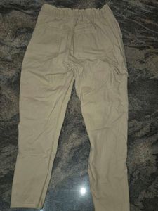 beige Cargo Pants - Relaxed Fit