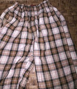 Plaid Check Brown Pant