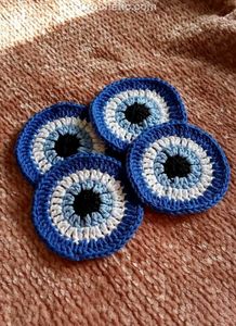 Crochet Evil Eye Cup Mate
