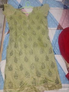 Green Printed Kurta