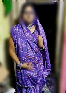 crape Purple Saree