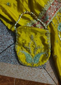 year ending offer Yellow Embroidered Sharara Suit