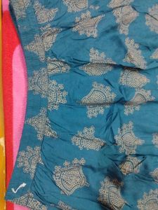 Blue Printed Long Skirt