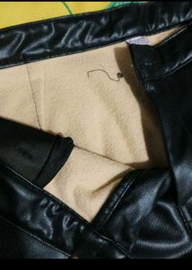 Faux Leather Wide Leg Pants