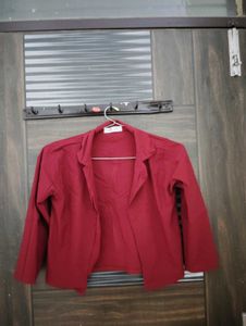 Maroon Casual Blazer