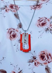 Unique Razor Blade Pendant Necklace