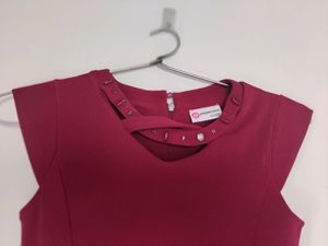 Peppermint Two Pieces Maroon Dress