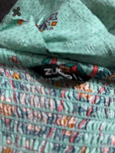 Teal Paisley Print Sundress