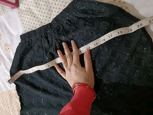 Black Chickenkari Kurti Plazo