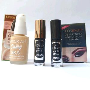 Foundation With Eye Liner &amp; Mascara