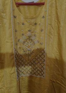 Yellow Kurta set Yok part embroidery