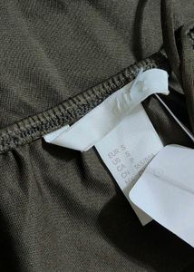 Chic Olive Green H&amp;M Mini Dress with Front Ruffle