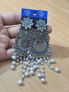 Mor Pankh Print jhumke