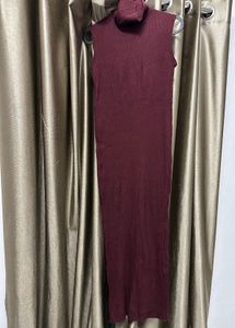 Burgundy Turtleneck Bodycon Dress ❤️