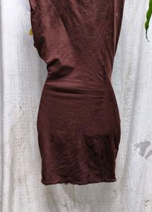15296. Brown Bodycon Mini Dress