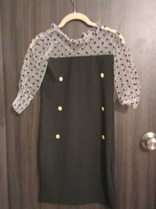 Polka Dot Sleeve Mini Dress