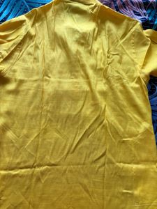 Yellow Mandarin Collar Kurta