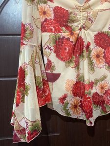 Floral Mesh Y2k Top