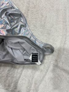 Shiny Silver Two-Piece Set