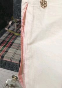 Embroidered Kurta With Design On Sleeve And Chalks